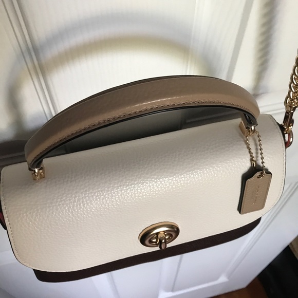 NWT-Coach Marlie multi colourblock top handle - Picture 2 of 9